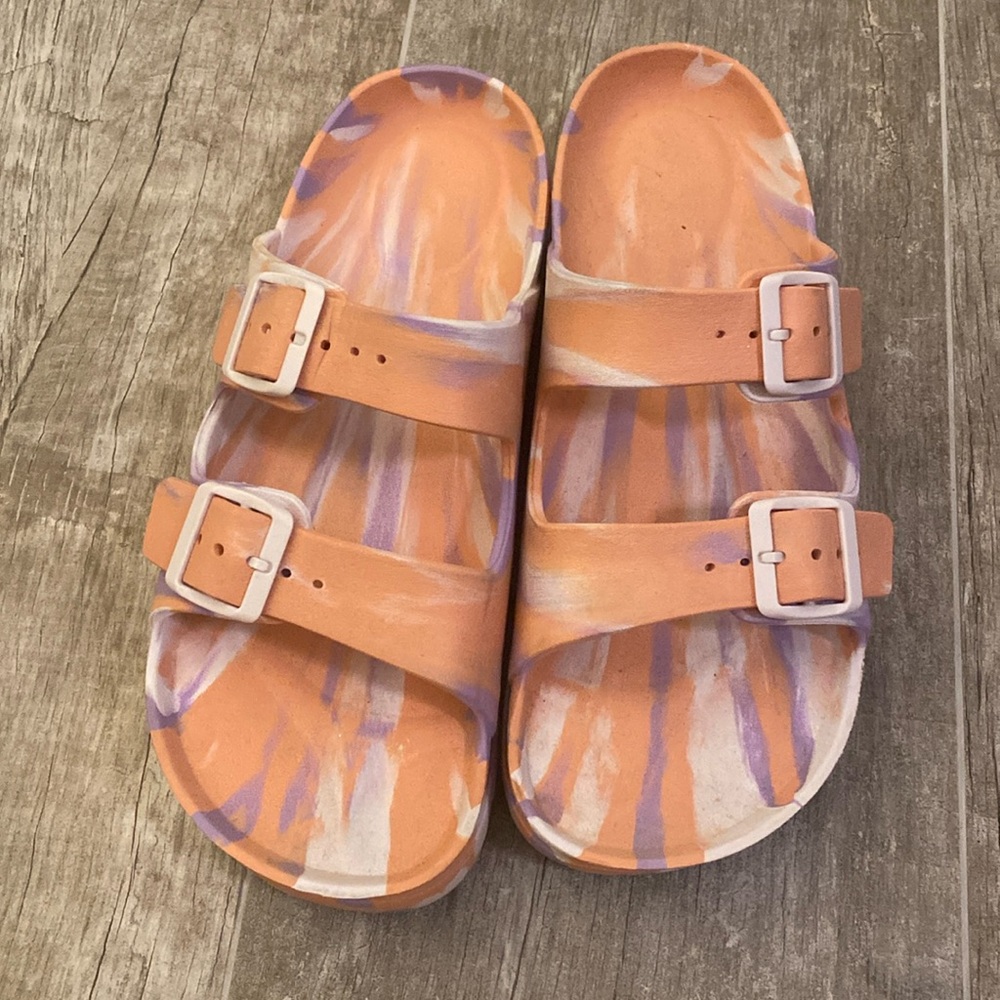 NOBO water color platform sandals